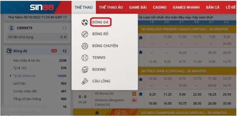 Kinh nghiệm chọn kèo bóng đá nhacai SIN88 chuẩn như chuyên gia