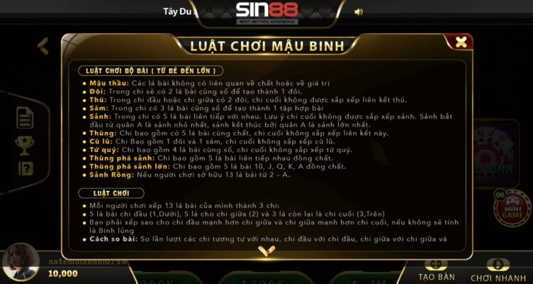 Sảnh casino Mậu binh cực kì cuốn hút anh em bet thủ Sin88 3 Sảnh casino Mậu binh cực kì cuốn hút anh em bet thủ Sin88